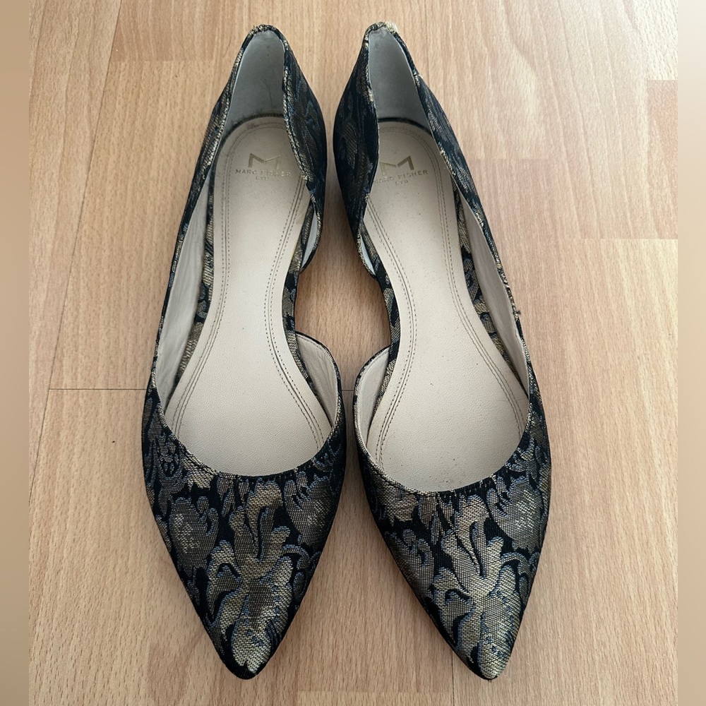 Marc Fisher LTD – Patterned Sunny d'Orsay Flat - Size 9
